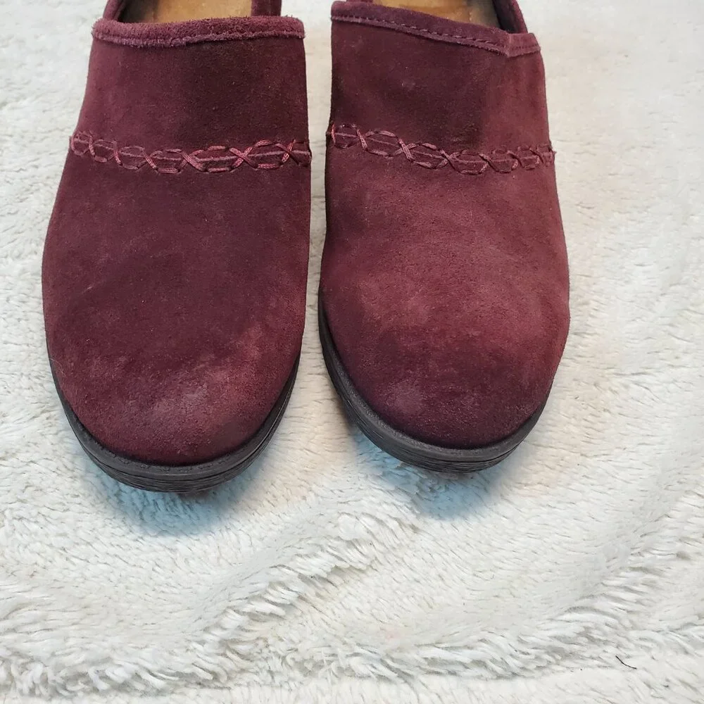 Earth‎ Spirit Burgundy Red Suede Heeled Shoes 8.5 Celestial Bohemian Cottagecore